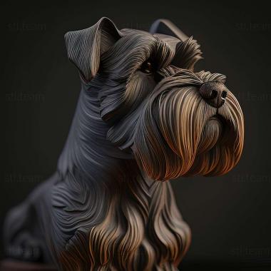 3D model Zwergschnauzer dog (STL)